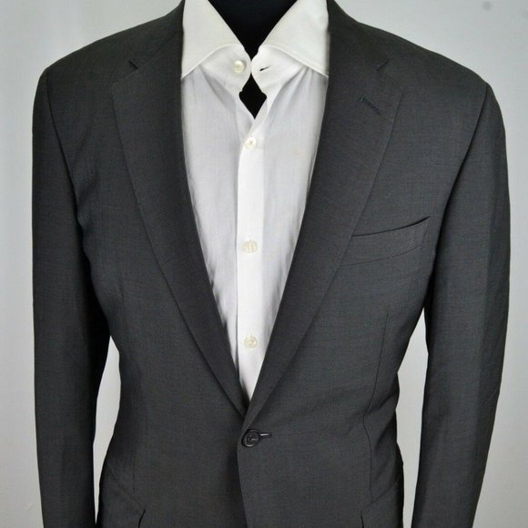 Samuelsohn Recent Solid Gray 100% Wool Sport Coat - Picture 1 of 7
